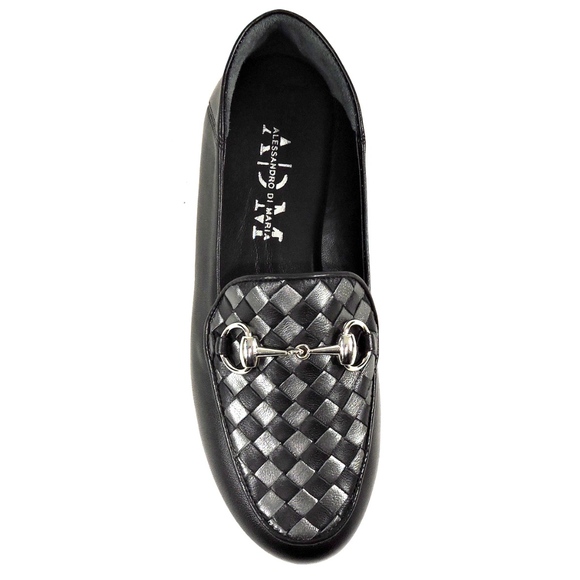 WOMEN'S BLACK LEATHER SUMMER LOAFERS - Picture 8 of 8